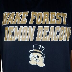 Wake Forest T Shirt Size L Demon Deacons Black Majestic